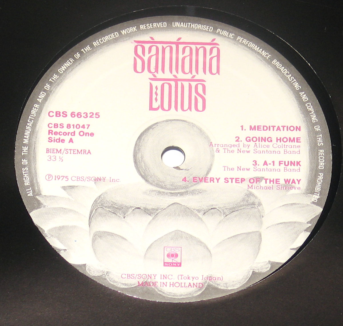 High Resolution Photos of santana lotus 3lp 